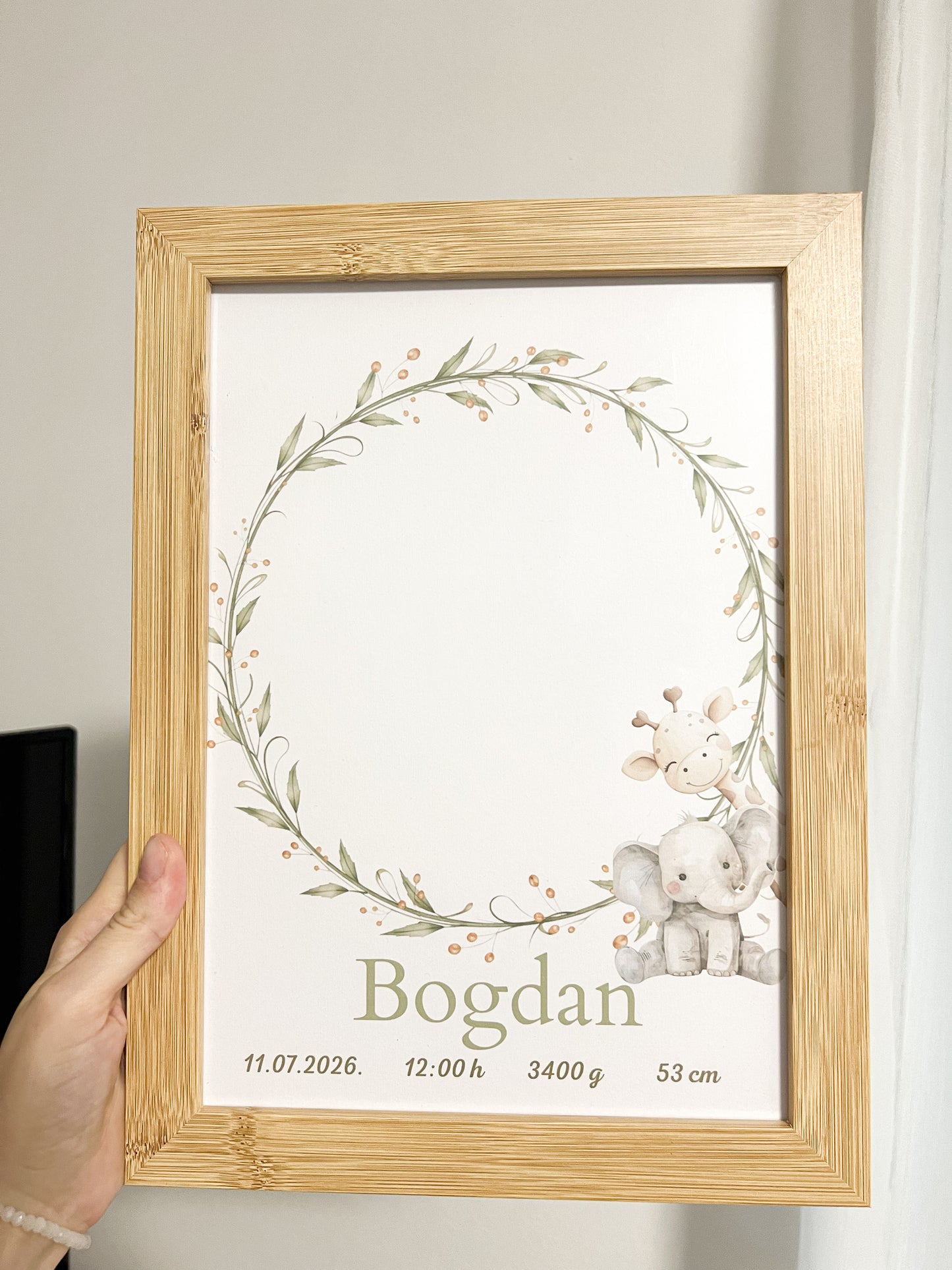 Poster sa otiskom Slon i Žirafa 2
