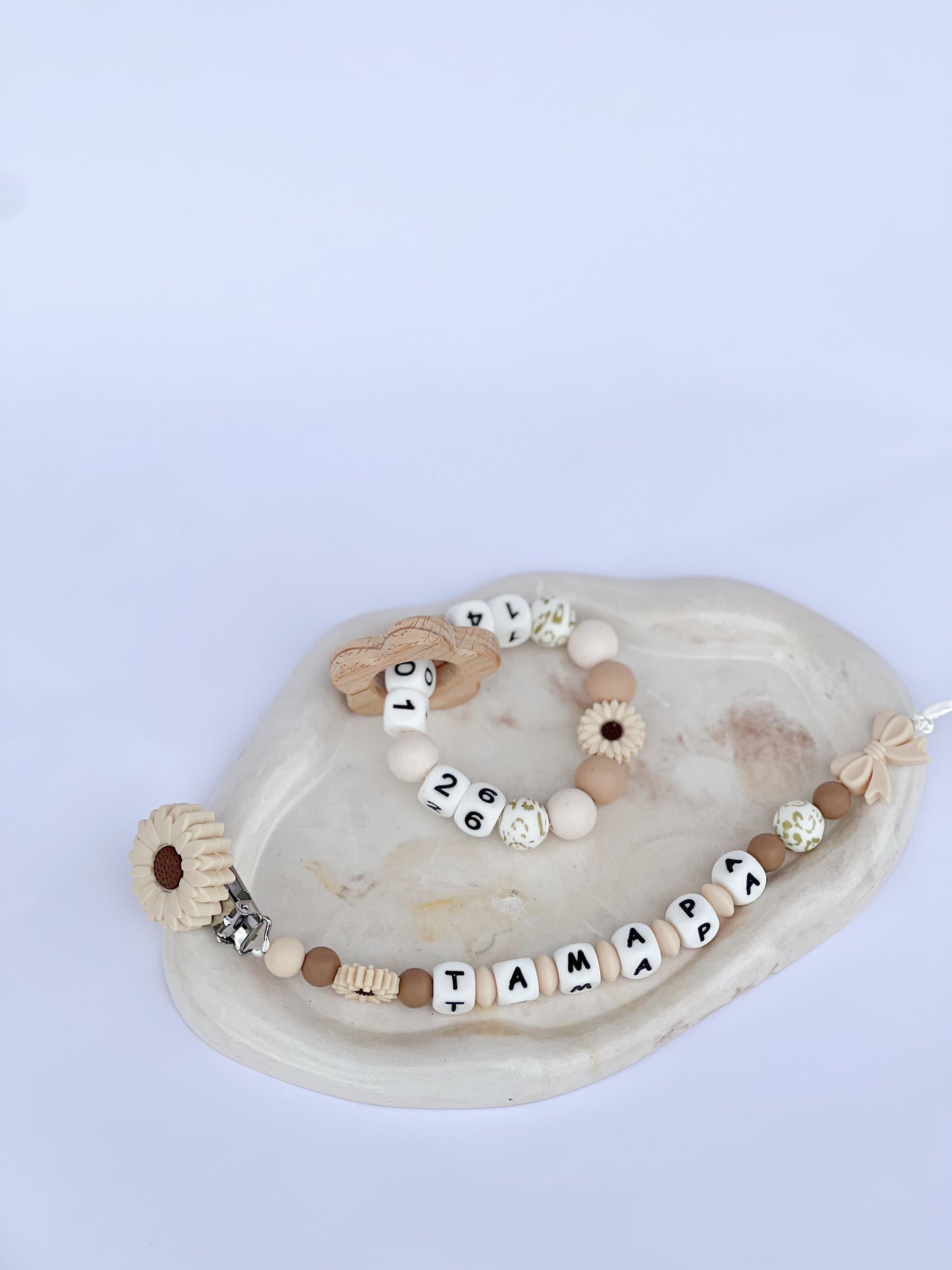 Silikonski set Beige Flower