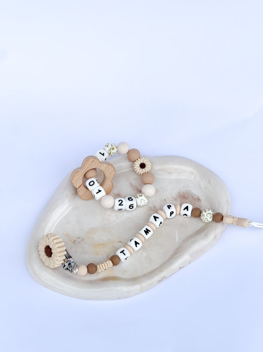 Silikonski set Beige Flower