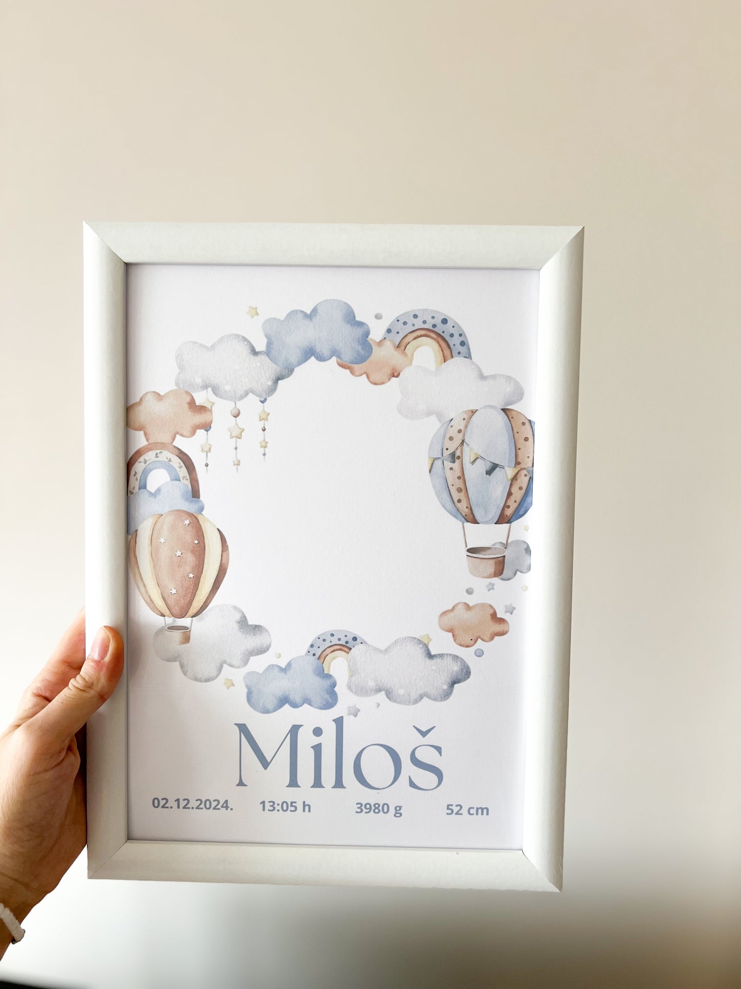 Poster sa otiskom Balon Blue