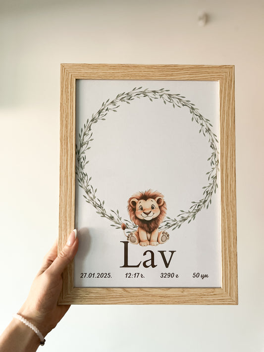 Poster sa otiskom Lav 3