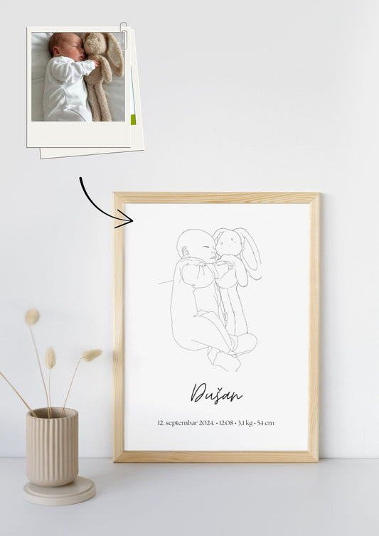 Personalizovani line art poster