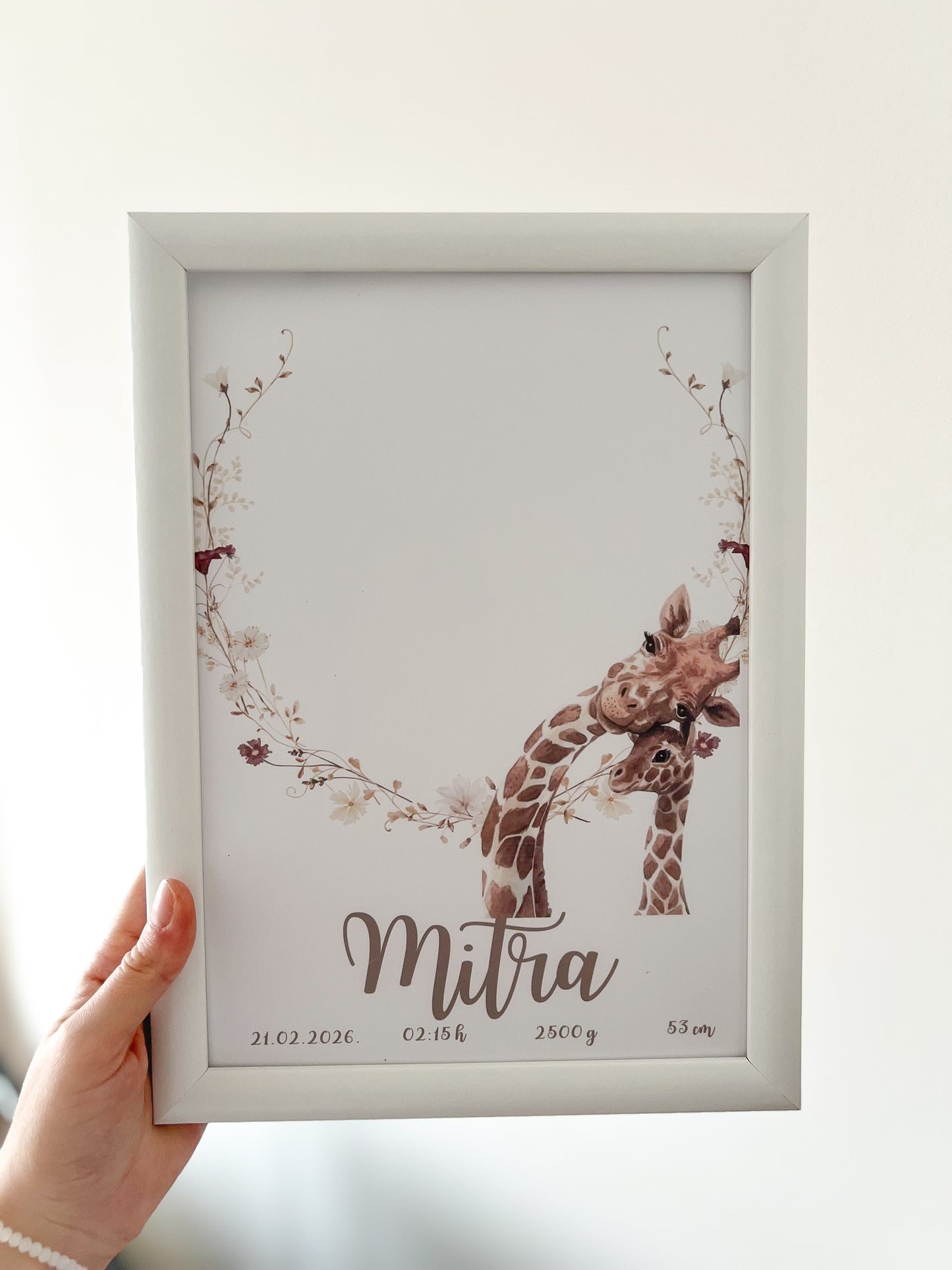 Poster sa otiskom Žirafa